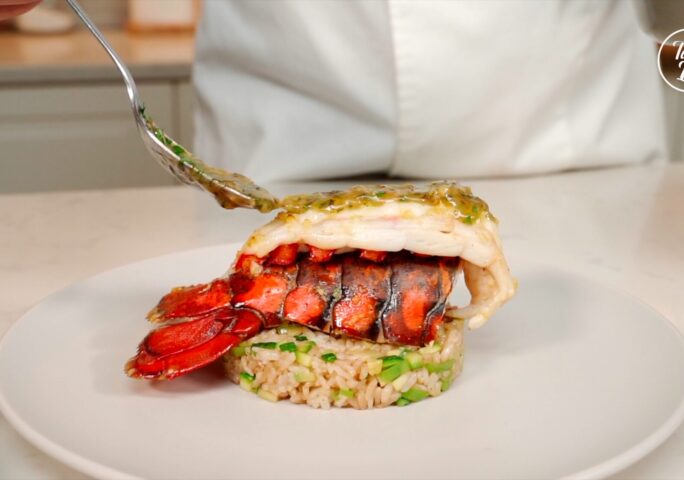 Honey Garlic Butter Lobster Tail With Fried Rice Dinner Ideas Easy