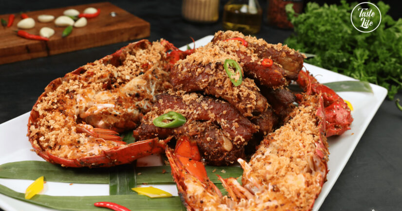 Stir Fried Lobster & Ribs Typhoon Shelter Style