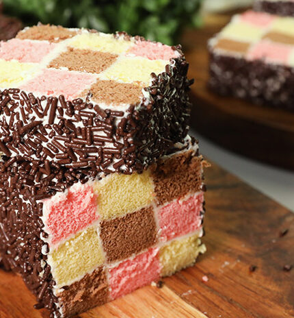 Neapolitan Checkerboard Cake