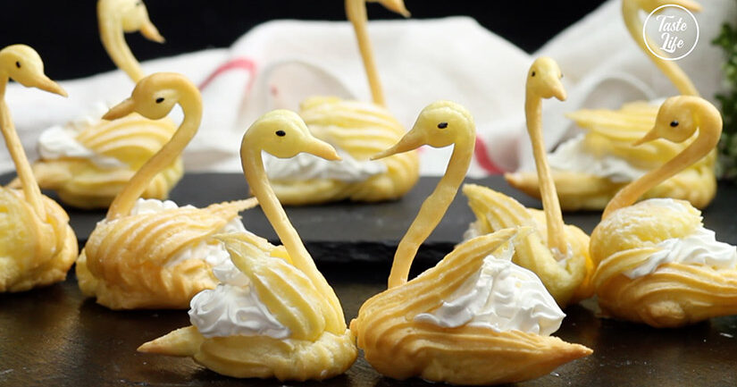 Cream Puff Swans | cake recipe | cheesecake recipe | chocolate