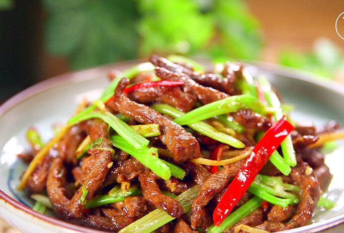 Beef Slivers With Celery Hearts