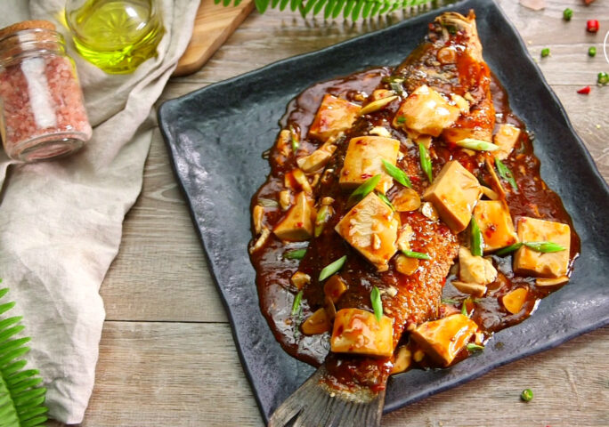 Sichuan-Style Braised Fish With Tofu in Spicy Sauce
