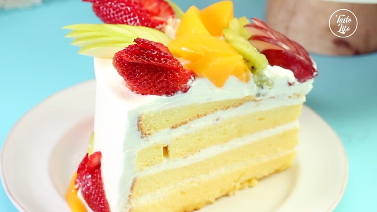 Fruits and Cream Sponge Cake | cake recipe | cheesecake recipe | chocolate cake