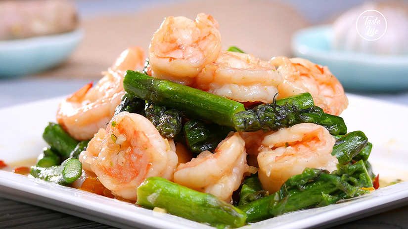 Shrimp And Asparagus Stir Fry | chinese food | dinner | dinner ideas | Taste Life