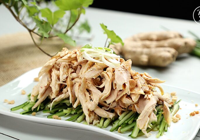 Spicy Sesame Shredded Chicken Salad