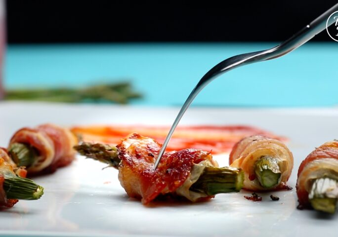 Crispy Bacon Wrapped Asparagus with Potatoes