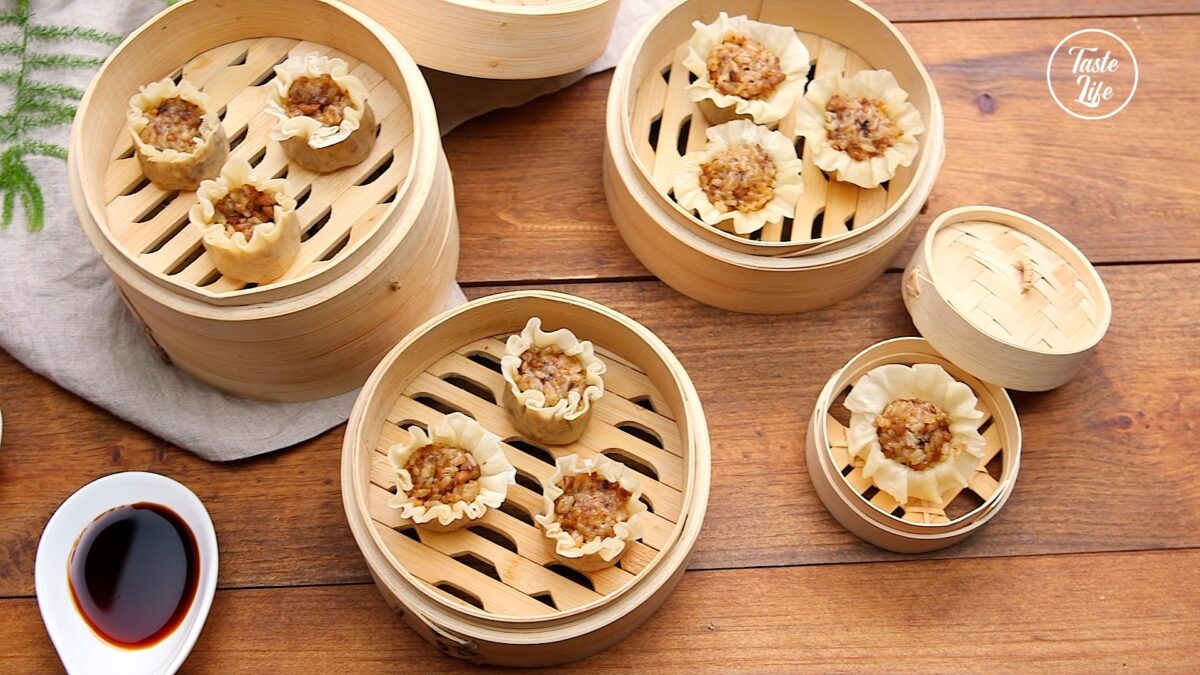 Steamed PorkandRice Shumai bacon breakfast crepes Taste Life