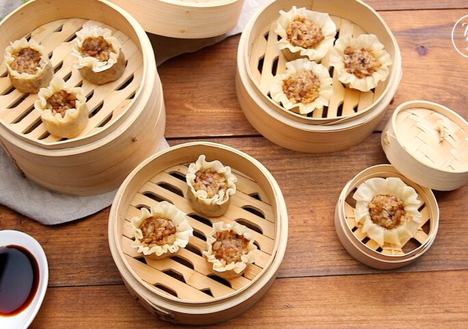 Steamed Pork-and-Rice Shumai