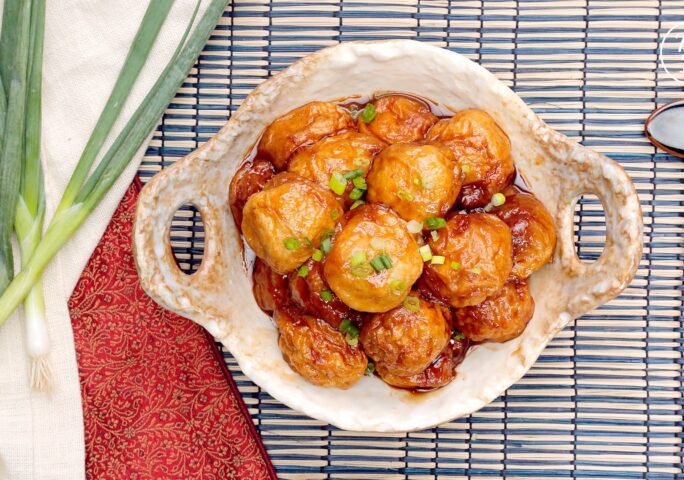 Braised Fried Gluten Balls with Meat Stuffing