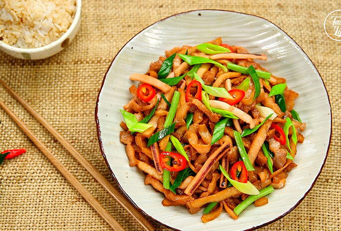 Stir-Fried Shredded Pork With Squid