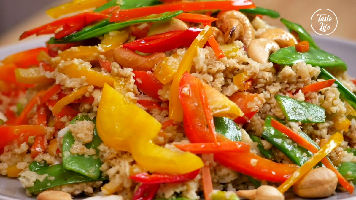 Cauliflower Rice Stir-Fry | cauliflower | cauliflower dinner | cooking