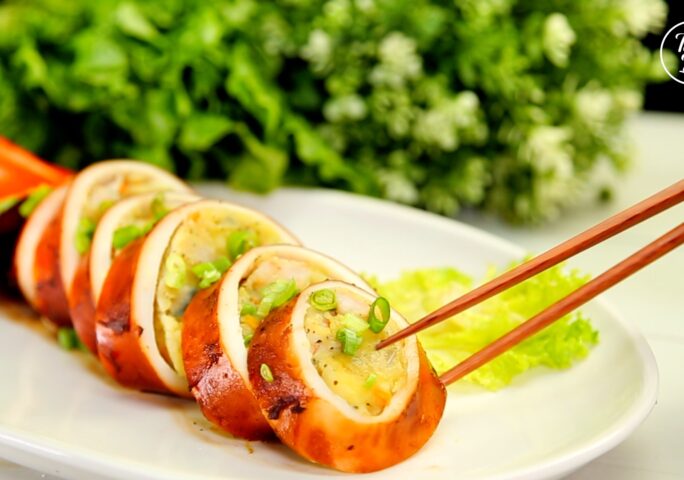 Veggie Stuffed Squid