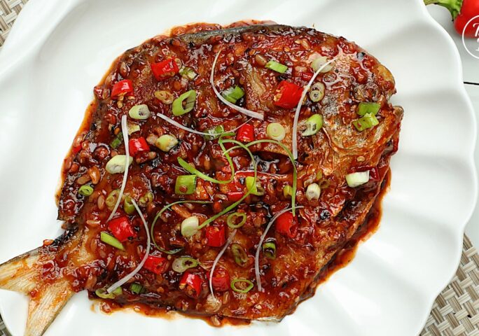 Szechuan Style Braised Pomfret