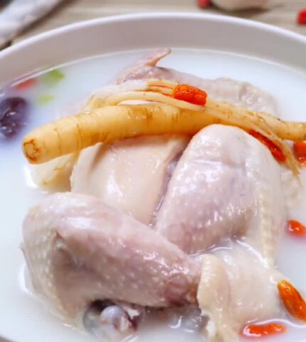 Healthy and Nutritious Ginseng Chicken Soup (Samgyetang)