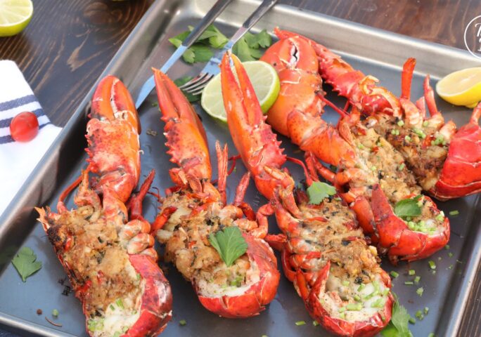 Grilled Whole Lobsters