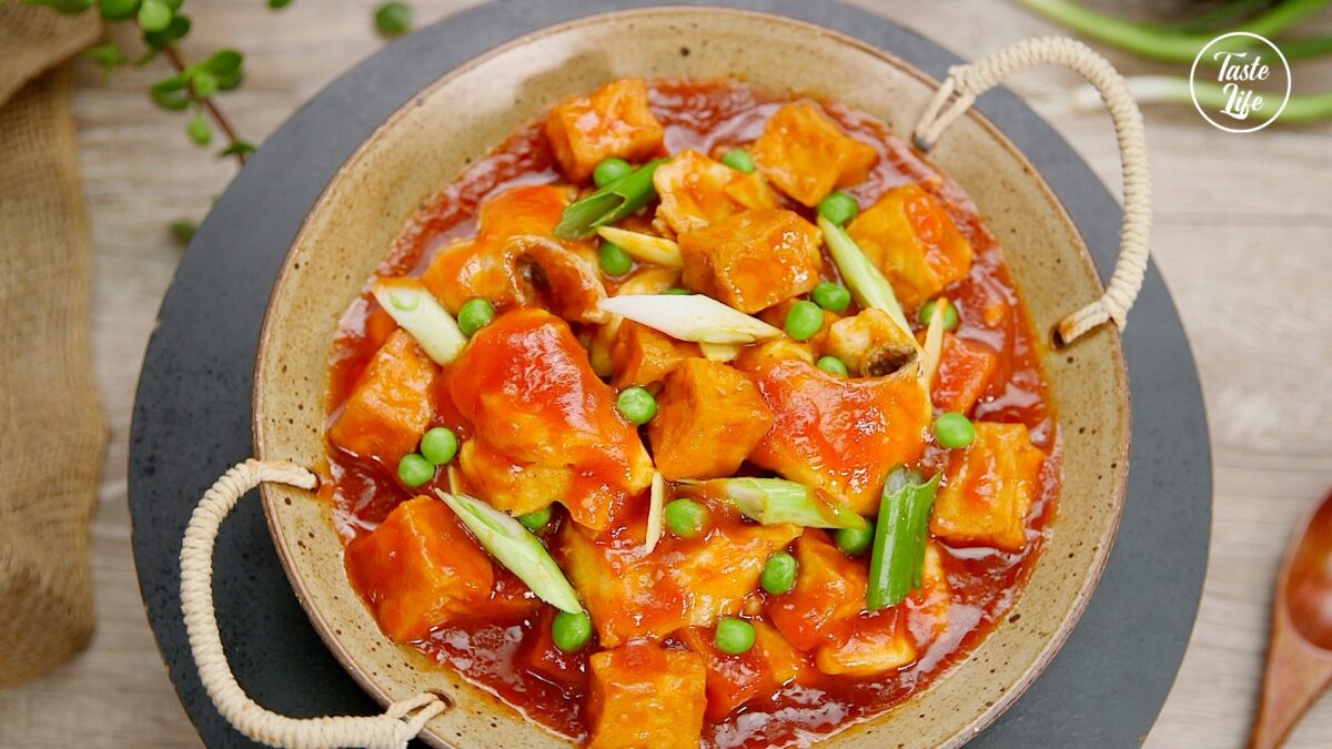 Braised Fish Fillet with Tofu in Tomato Sauce bass catfish