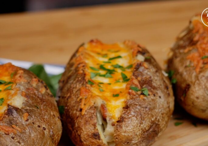 Twice-Baked Potatoes with Kale and Bacon