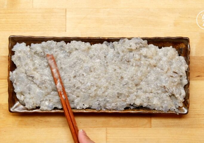 [Minced shrimp] Step 2