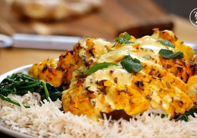 Baked Curry Chicken and Cauliflower with Rice | curry chicken | easy ...