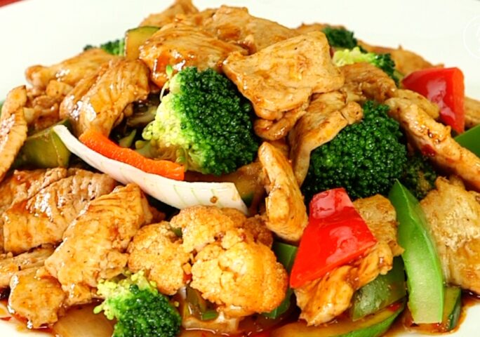 Szechuan-Style Chicken and Broccoli