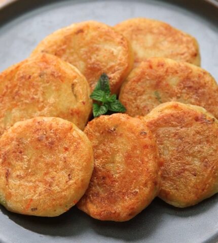 Cheesy Mashed Potato Pancakes