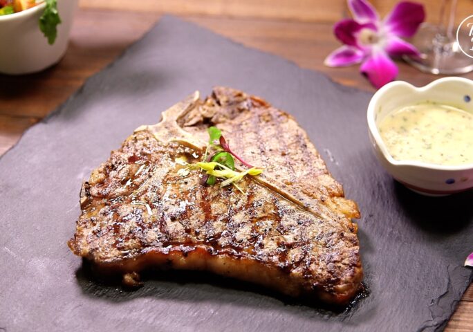 Grilled T-bone With Butter & Horseradish Sauce