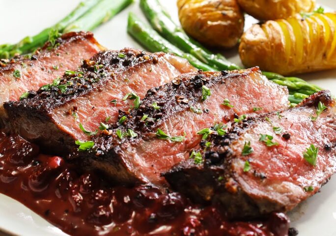 Pepper Steak With Red Wine Sauce