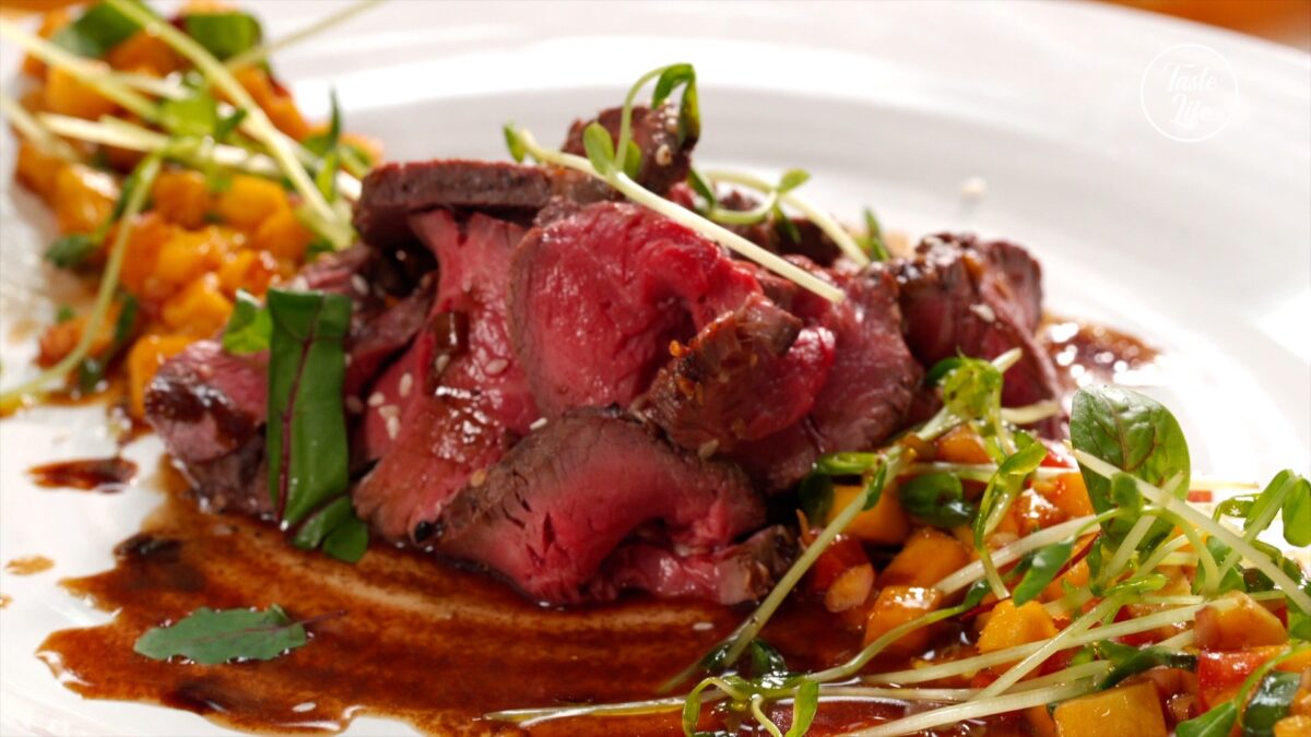 Beef Tataki With Mango Salad | Beef Tataki With Mango Salad ideas | dinner ideas | dinner recipes | 