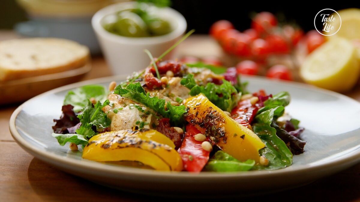 Grilled Chicken and Goat Cheese Salad brunch chicken chicken