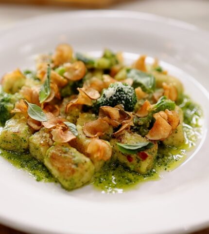 Potato Gnocchi With Broccoli Pesto