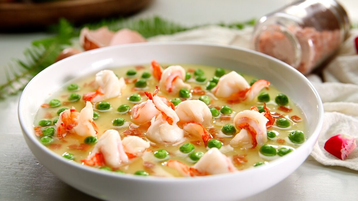 Chinese steamed eggs with shrimp - smelly lunchbox