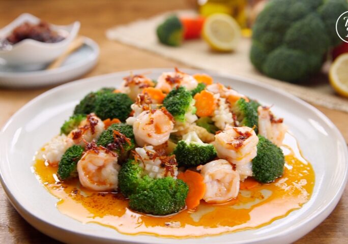 Broccoli Shrimp With XO Sauce