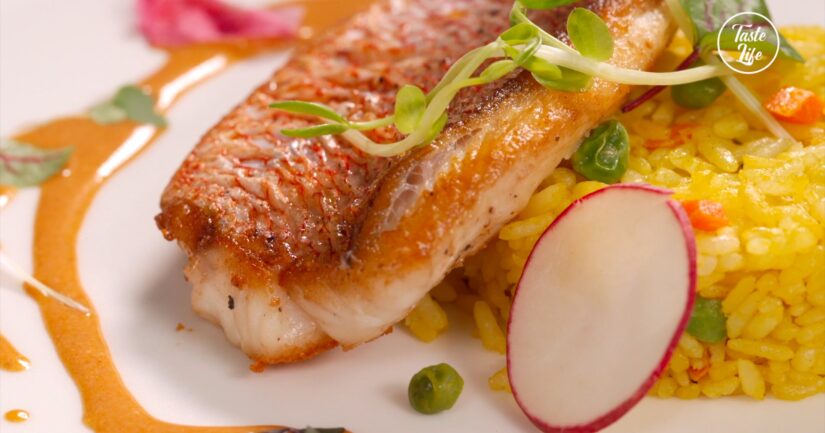 Pan-Seared Fish Fillet With Fried Rice, dinner recipes, easy dinner ideas, lunch ideas