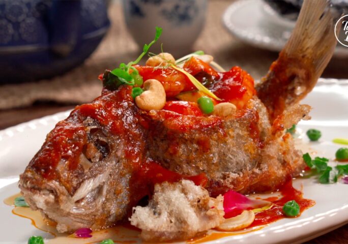 Fried Whole Fish With Sweet and Sour Sauce