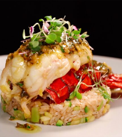 Honey Garlic Butter Lobster Tail With Fried Rice