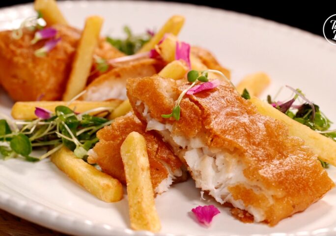 Beer Battered Cod with French Fries