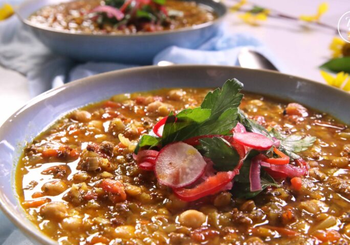 Harira Soup | Moroccan Tomato Soup with Beef and Lentil