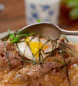 Gyudon, Japanese Simmered Beef Over Rice