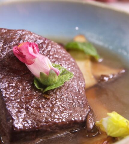 Beef Short Ribs in Pho Style Broth With Mushrooms