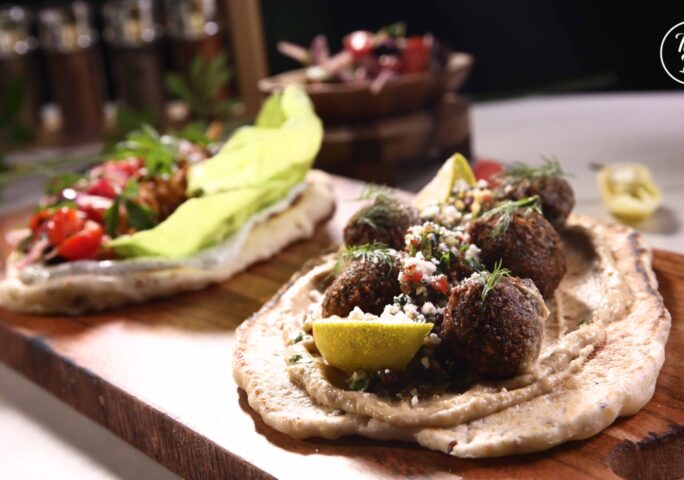 Falafel and Chicken Gyros