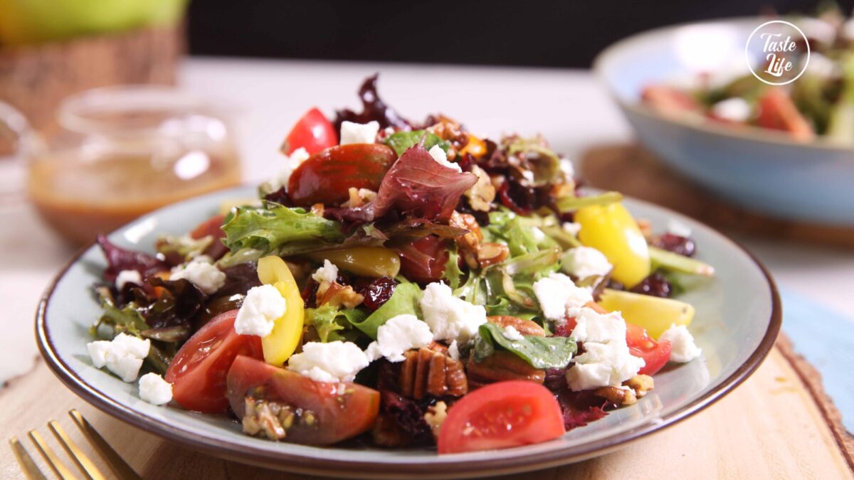 Mix Green Salad With Walnuts | easy recipes | healthy recipes | salad