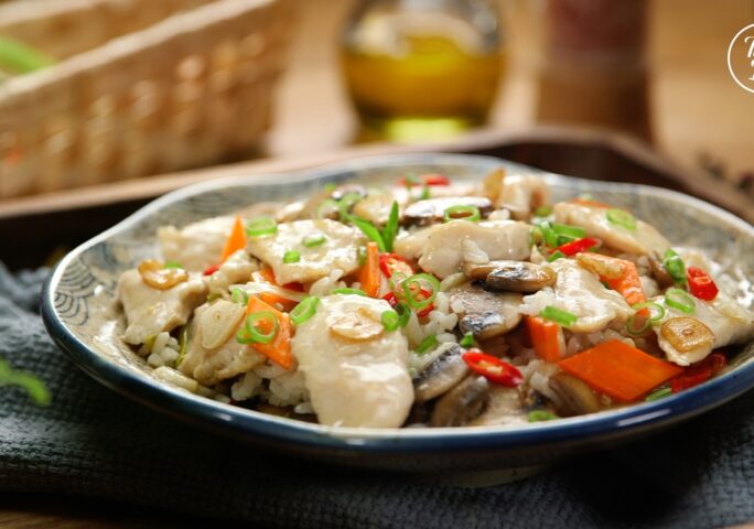 Mushroom Chicken With Rice