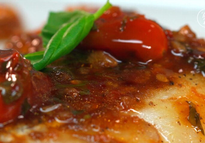 Cod Fillet in Tomato Basil Sauce