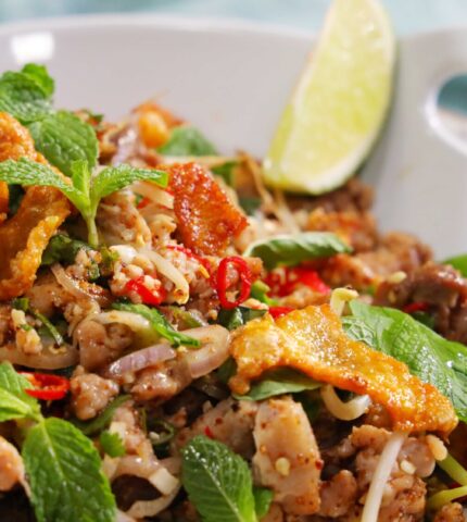 Laab Gai | Lao Tossed Chicken With Herbs
