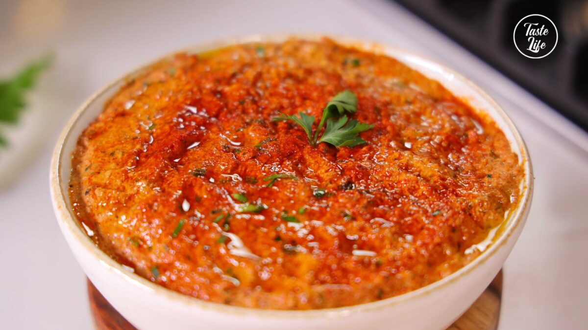 Keto Meal Roasted Red Pepper Muhammara Sauce keto Taste Life