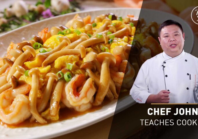 Scrambled Eggs with Mushroom and Shrimp | Chef John’s Cooking Class