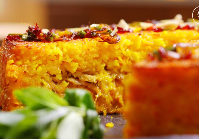 Tahchin | Persian Savory Saffron Rice Cake