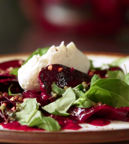 Beet Carpaccio With Goat Cheese