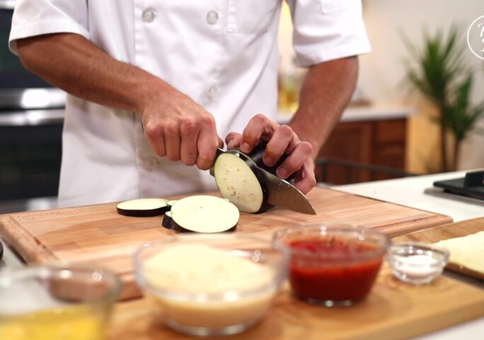 Step 1【For The Eggplant】