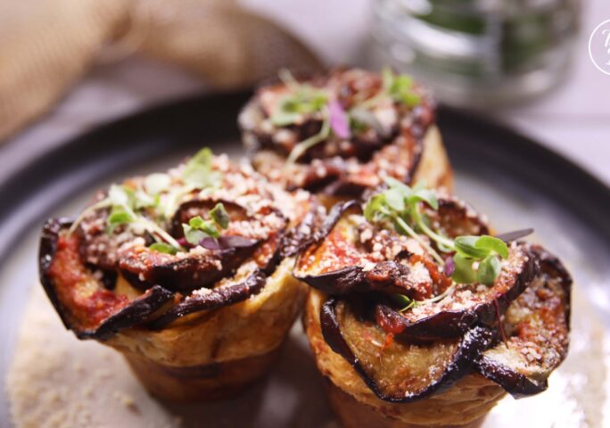 Eggplant Puff Pastry Roses
